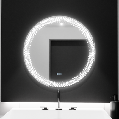 Miroir rond LED 60 cm, Stellaire Touch, système anti-buée, intensité variable