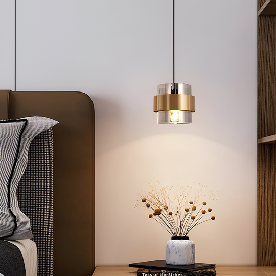 Lustre suspendu LC855/1GY, 1XE27, lustres modernes en verre et métal à hauteur réglable, titre par défaut Alessandro Design