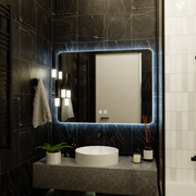 Miroir LED rectangulaire ARTEA Touch, 80 x 60 cm, système anti-buée, intensité variable, Race Light 6000 K