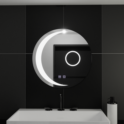 Miroir rond LED, 80 cm, Orbis Touch, système anti-buée, intensité variable, E31S/80X80