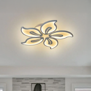 Lustre LED avec télécommande JASMINE 66W, 5 pétales, Lumière Froide/Chaude/Neutre, Dimmable, Blanc