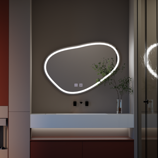 Miroir LED Touch Quassare, système anti-buée 90x65 cm Miroirs Korman E Default Title Alessandro Design