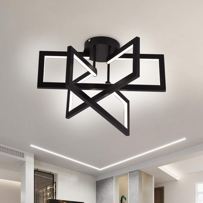 Lustre LED avec télécommande 72W, 3 éléments, Lumière froide/chaude/neutre, Dimmable, Noir, LT750/3BK