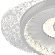 PERU Lustre LED 34W, 2 Cercles, Lumière Froide/Chaude/Neutre, Blanc