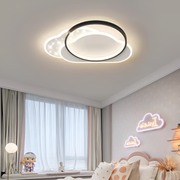 Lustre LED avec télécommande NUVIA 71W, Nuage, Lumière Froide/Chaude/Neutre, Dimmable, Noir et Blanc