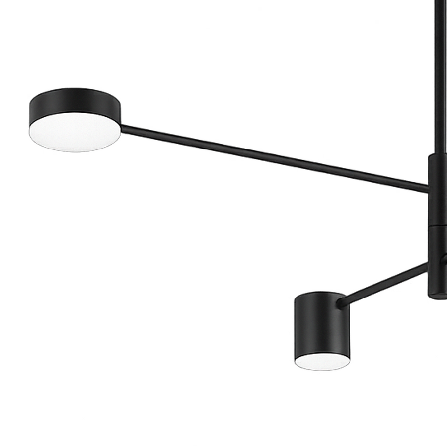 Lustre LED GALIOS 48W, 4 éléments, Lumière froide/chaude/neutre, Noir