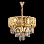 Lustre en Cristal BELVEDERE Nobile 5xE14, diamètre 40cm, doré brillant, hauteur réglable