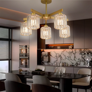 Lustre classique moderne LC110/5GD avec cristal, 5xE27, or, métal et cristal