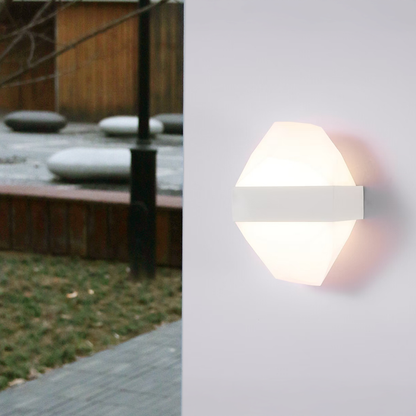 Applique extérieure LED ICEBERG 10W Métal IP65 Blanc