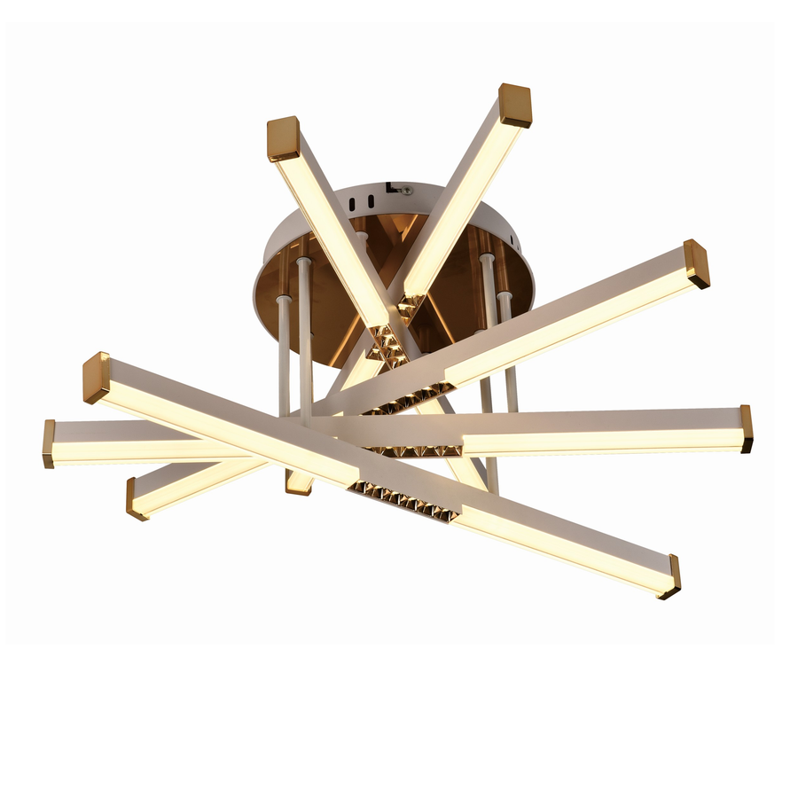 Lustre LED avec télécommande LT182/5WH, 69W, 5 éléments, lumière froide/chaude/neutre, variable, blanc