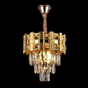 Lustre en cristal BRAN Petito 3xE14, diamètre 30cm, or brillant, hauteur réglable