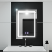 Miroir LED rectangulaire, 50x70cm, KOVEN Touch, système anti-buée, intensité variable