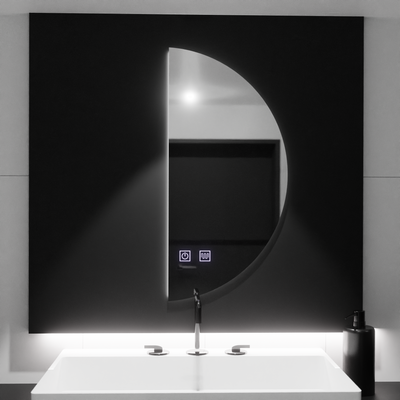 Miroir LED FELHOLD Crescent, 160x80cm, système tactile, lumière froide 6000K, intensité variable