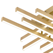 Lustre LED avec télécommande LINEX, 109W, lumière 3000K/4000K/6000K, variable, doré