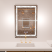 Miroir LED rectangulaire, 60x80cm, Touch Vivido, Système anti-buée, Intensité variable