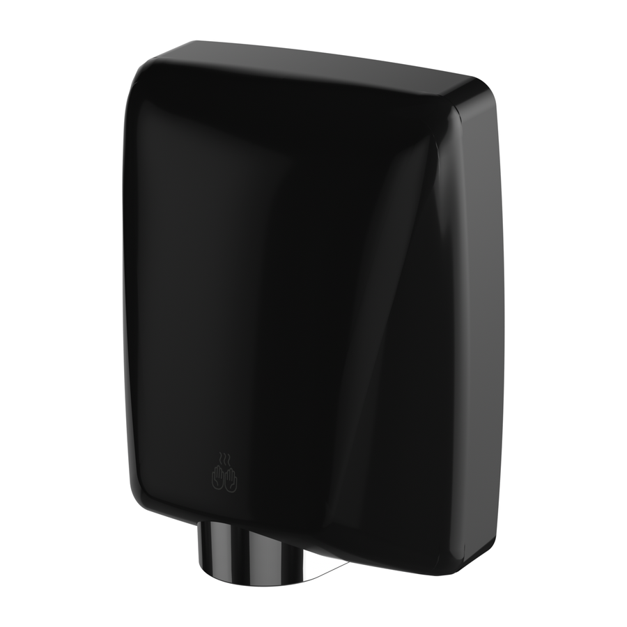 Sèche-mains avec capteur, 1 200 W, noir, FL2023BK