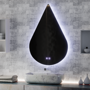 Miroir LED Touch River Anti-buée Système 80X120cm, Forme Goutte.