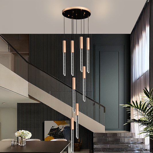 Lustre LED en cristal 22 W, lumière chaude/neutre/froide, diamètre 25 cm doré CM511/H150XW35