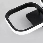 Lustre LED VERTEX 11W, 2 Carrés, Linéaire, Lumière Froid/Chaud/Neutre, Noir