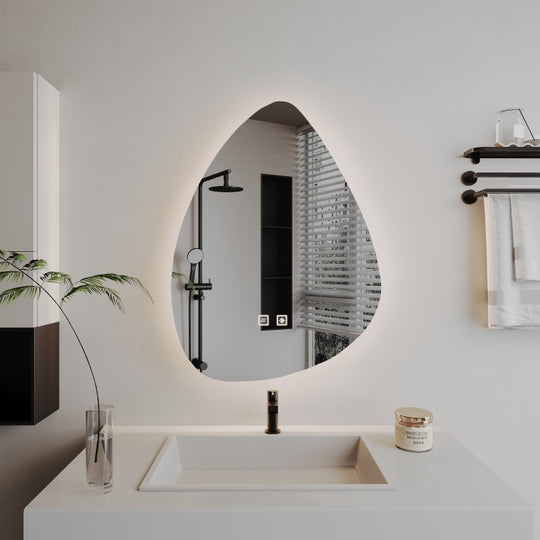 Miroir LED irrégulier, anti-buée, 40x60 cm, Z001 Basic Touch Mirrors Korman E Default Title Alessandro Design