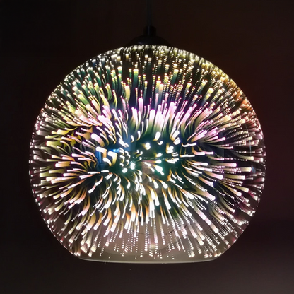 Suspension en verre 3D, OTTICA, Ø20cm, 1xE27, hauteur réglable, verre et métal