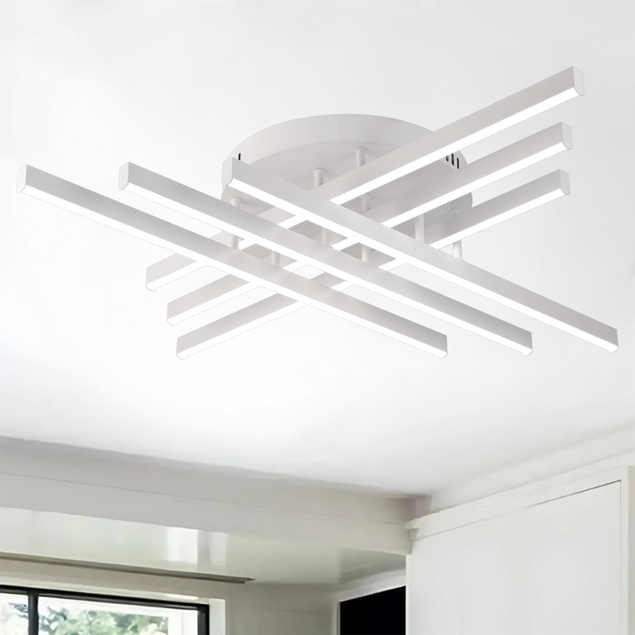 Lustre LED GIO, 82 W, lumière froide/chaude/neutre, blanc