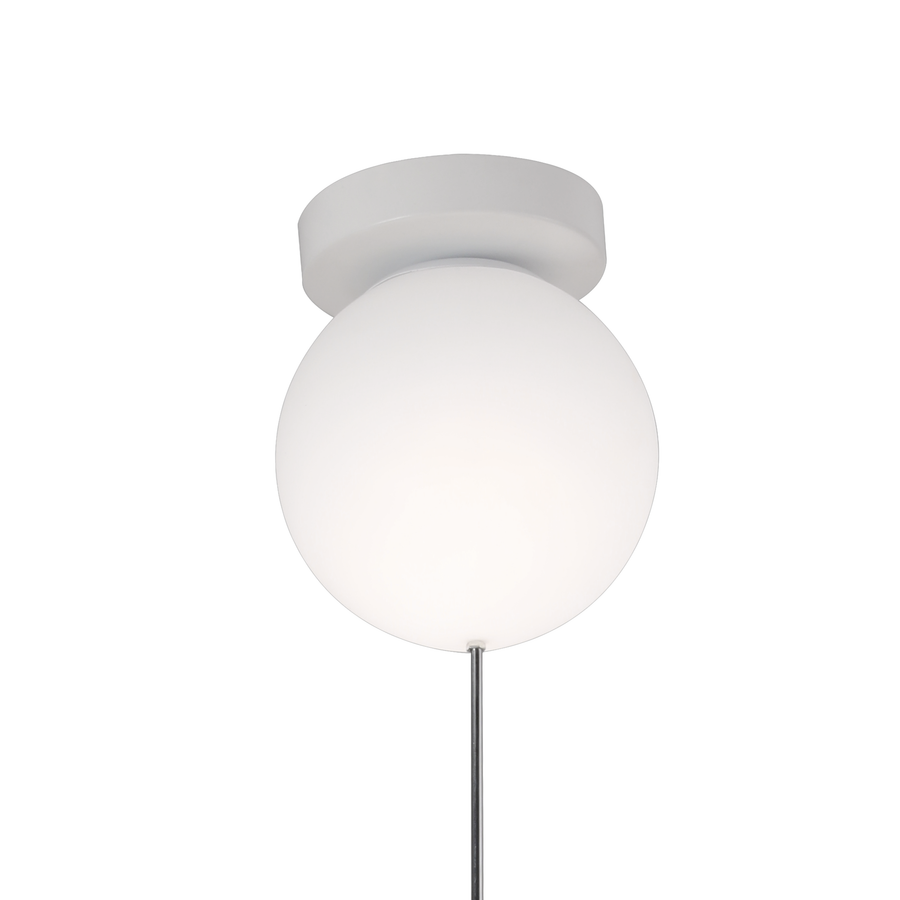 Lustre LED URSULETI CP210 Globe 15cm, Hauteur 47cm, 1xE27, Suspendu, Métal et Acrylique