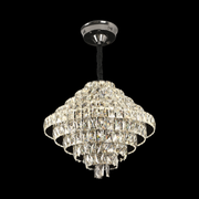 Lustre en cristal CC639/500, 12x E14, diamètre 50 cm, chrome brillant, hauteur réglable