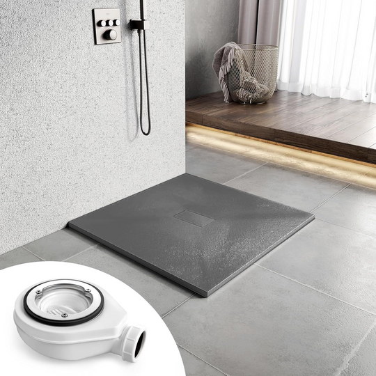 Receveur de douche carré 90x90 cm, slim 3 cm, gris foncé Maison & Jardin Default Title Alessandro Design