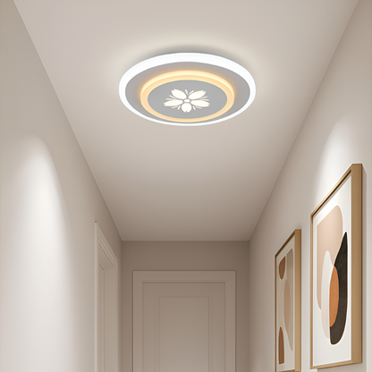 GUARELLA Lustre LED, 39W, Rond, Lumière Froide/Chaude/Neutre, Blanc