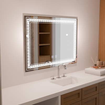 Miroir LED rectangulaire 80x60 Touch Volta Système anti-buée