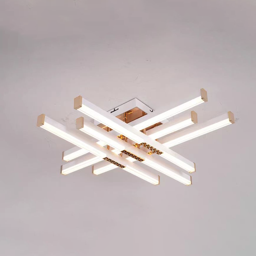 Lustre LED avec télécommande LT178/6WH, 84W, 6 éléments, lumière froide/chaude/neutre, variable, blanc