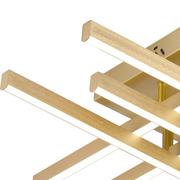 Lustre LED avec télécommande LINEX, 81W, lumière 3000K/4000K/6000K, variable, doré