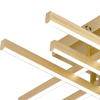 Lustre LED avec télécommande LINEX, 81W, lumière 3000K/4000K/6000K, variable, doré