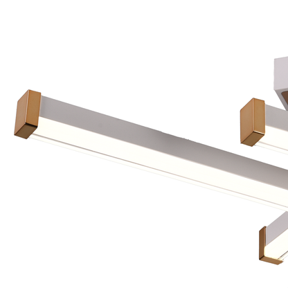 Lustre LED avec télécommande LT178/4WH, 54W, 4 éléments, lumière froide/chaude/neutre, variable, blanc