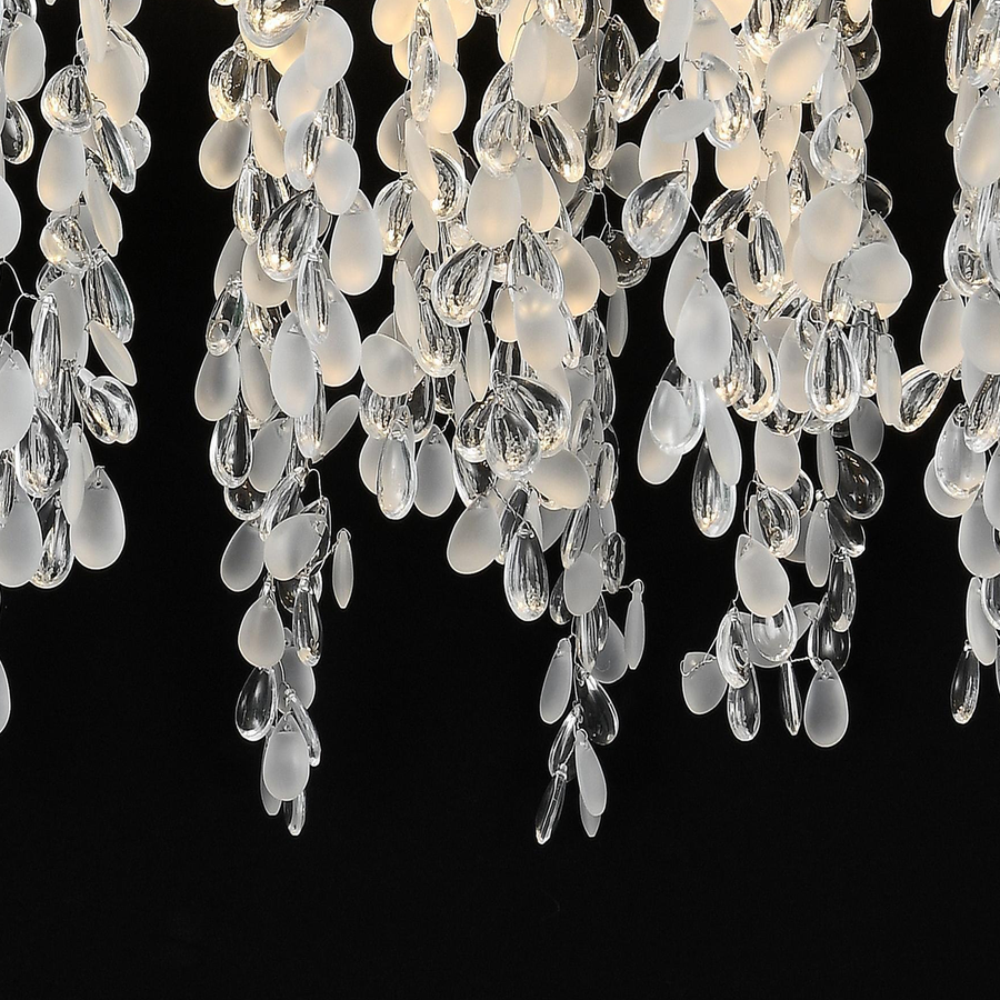 Lustre en cristal CC8080/D500CH, 5x E14, diamètre 49 cm, chromé