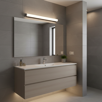 Applique murale LED salle de bain, GARDA, 10W, linéaire, Lumière Chaude/Neutre/Froide, Chrome