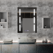 Miroir LED Touch Erich S86/60X80 Système anti-buée, horloge et température 60x80 cm