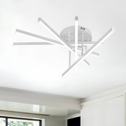 Lustre LED télécommandé GIO, 68 W, 5 éléments, lumière froide/froide/neutre, intensité variable, blanc