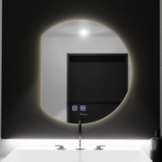 Miroir LED Semiluna 54x60, Arcana Touch, système anti-buée, variable