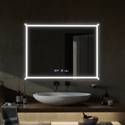 Miroir LED rectangulaire, 80x60cm, VillayTouch Marcello, système anti-buée, intensité variable