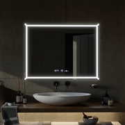 Miroir LED rectangulaire, 80x60cm, VillayTouch Marcello, système anti-buée, intensité variable