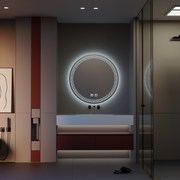 Miroir rond LED, 70 cm, Orhina Touch, système anti-buée, intensité variable