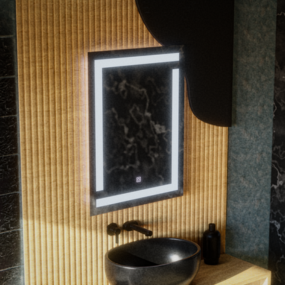 Miroir Giga LED, 60x80cm, Tactile, lumière 6000K