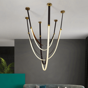 Lustre moderne, LED, ARIA Largo, 31W, Lumière chaude, Noir