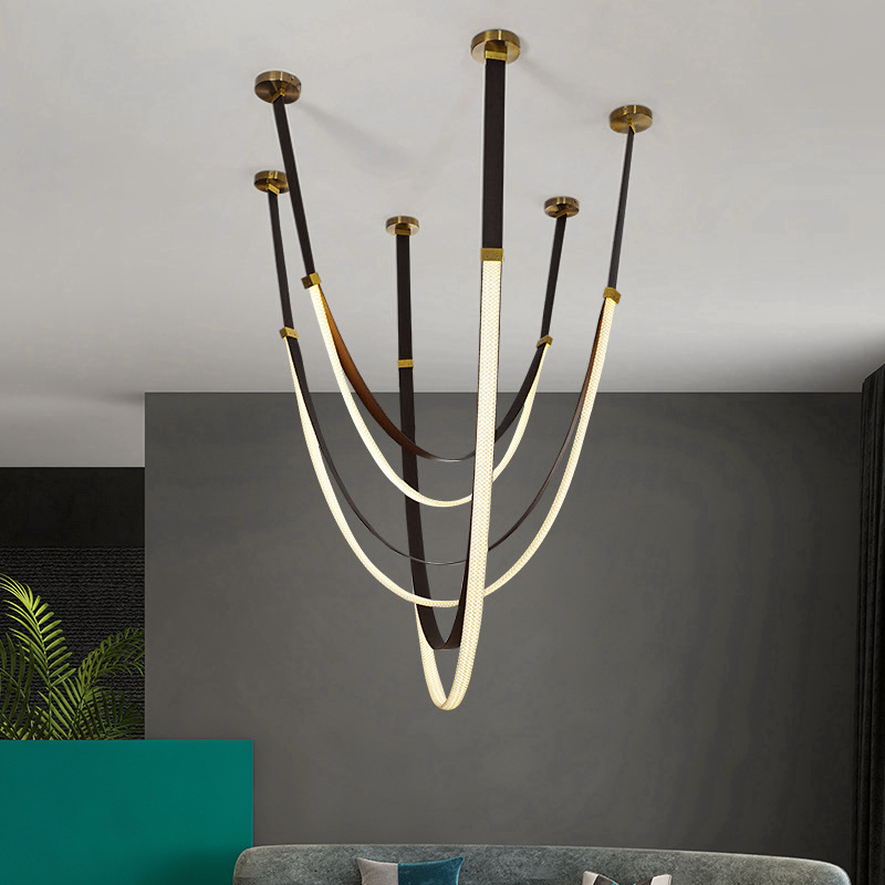 Lustre moderne, LED, ARIA Largo, 31W, Lumière chaude, Noir