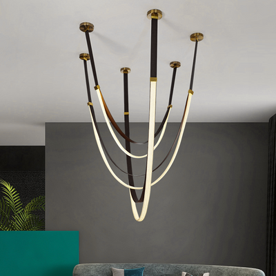 Lustre moderne, LED, ARIA Largo, 31W, Lumière chaude, Noir