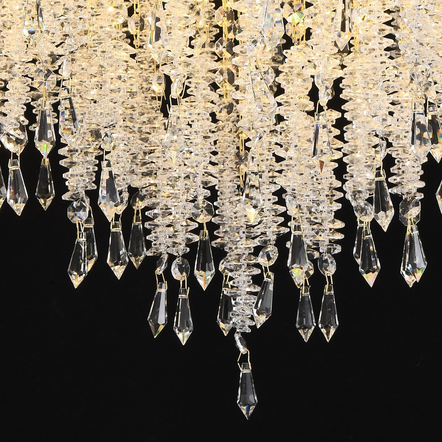 Lustre en cristal STROZZI Magno 8xE14, diamètre 60cm, doré