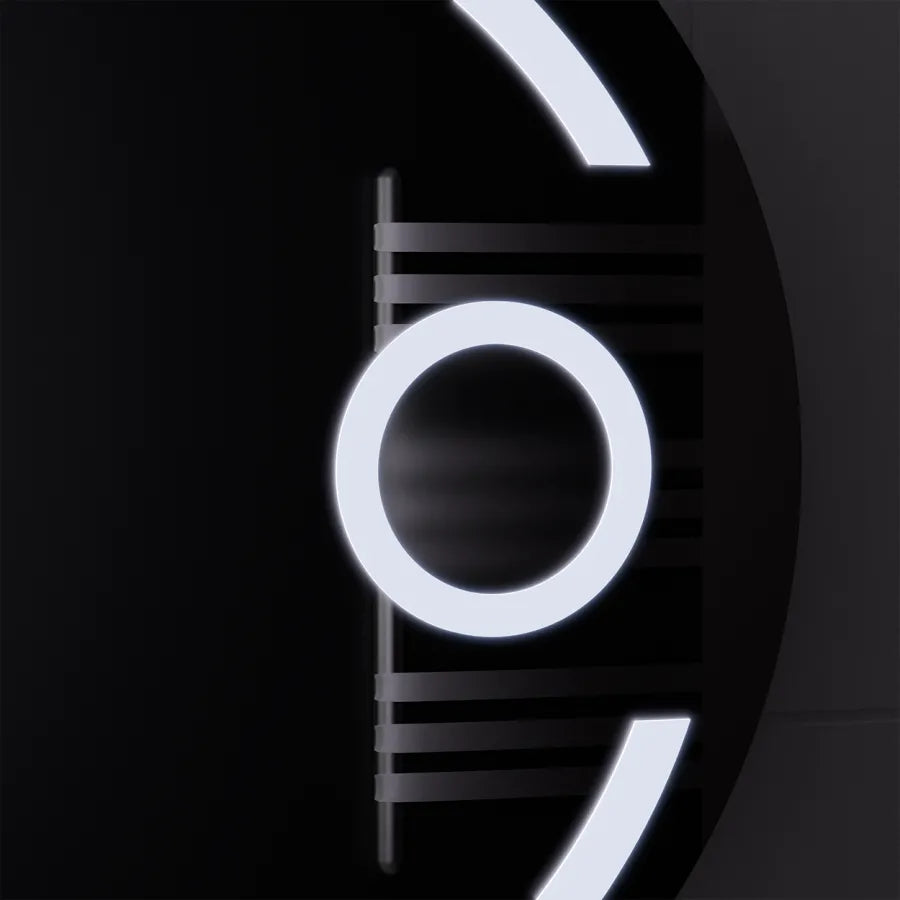 Miroir rond LED, 70 cm, Visio MotionGlow Marcello, système anti-buée, horloge et thermomètre, loupe cosmétique, intensité variable