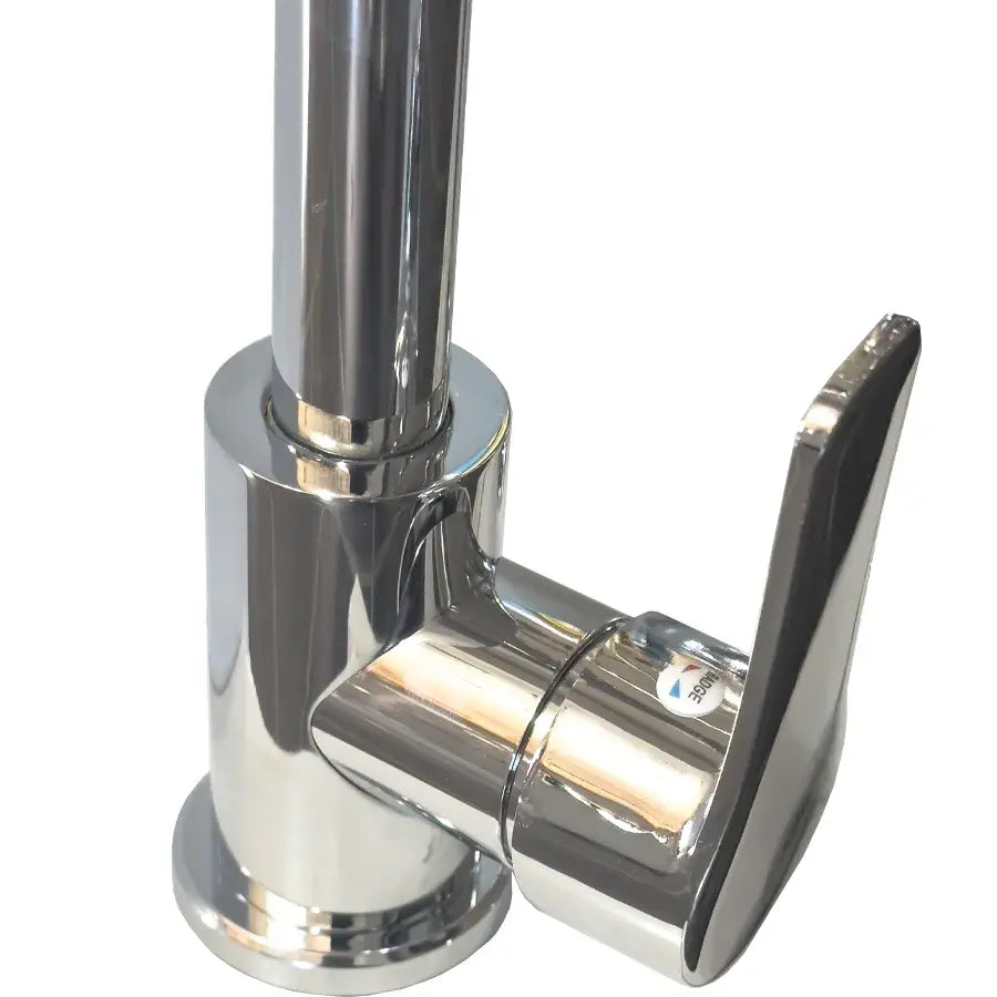 Robinet de cuisine en acier inoxydable, chromé, bec rotatif, haut WH207